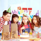 Tobeelec 100 Pcs Brown Kraft Paper Bread Bags with Window, Tin Tape Lock, Eco-Friendly, Disposable, 11 x 4 Inches