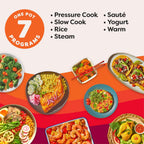 Instant Pot Duo 7-in-1 Mini Electric Pressure Cooker, Slow Rice Cooker, Steamer, Sauté, Yogurt Maker, Warmer & Sterilizer, Includes Free App with over 1900 Recipes, Stainless Steel, 3 Quart