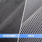 KinHwa Kitchen Washcloths for Dishes Absorbent Microfiber Dish Cloths Quick Dry Dish Rags with Poly Scour Scrub Side Ideal for Kitchen Cleaning (Gray, 10inch X10inch 9Pack)