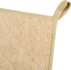 100% Cotton Kitchen Everyday Basic Terry Pot Holder Heat Resistant Coaster Potholder for Cooking and Baking Set of 5 Light Brown