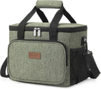 Lifewit Large Lunch Bag Insulated Lunch Box Soft Cooler Cooling Tote for Adult Men Women, Dark Green 24-Can (15L)