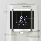 OCTAVO Water Boiler & Warmer 5 Liter, 304 Stainless Steel Water Tank, 700 Watt 6 Adjustable Water Temperature, LCD Touch Control Screen, Child Lock with Water Shortage Indicator