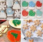 New Winter Christmas Cookie Cutter Set-5 Piece-Ugly Sweater, Hat, Mitten, Snowflake, Coffee Mug Cookie Fondant Biscui Cutters for Ugly Vintage Christmas Thanksgiving