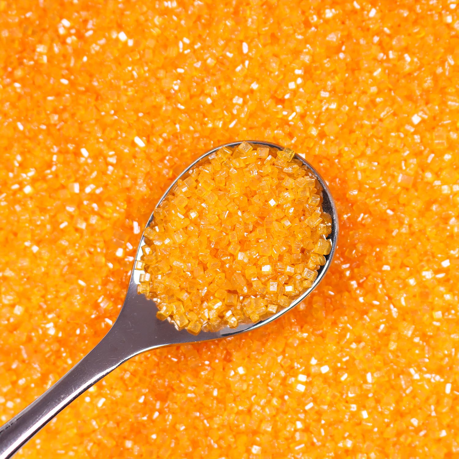 Orange Sanding Sugar for Baking Edible Sparkling Sprinkles Coarse Sugar Crystals for Easter Cake Decoration Cookie Cupcake Topper Ice Cream Topping Supplies 150g/5.3oz