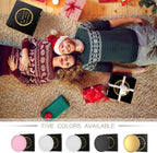 9" Gold Lazy Susan for Table Top, Oak Wood Lazy Susan Turntable Organizer for Dining Coffee Table Centerpiece Bar Decor Kitchen Countertop Bathroom Vanity Decorative Tray for Perfume Jewelry Round