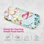Pimpernel Colorful Breeze Small Handled Tray - Rectangular Melamine Snack Tray with Abstract Floral Design & Side Handles - Dishwasher Safe for Coffee Tea Pastries or Vibrant Kitchen Tabletop Display