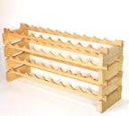 sfDisplay.com,LLC. Modular Wine Rack Beechwood 40-120 Bottle Capacity 10 Bottles Across up to 12 Rows Newest Improved Model (40 Bottles - 4 Rows)