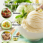 Ice Cream Scoop Set, Cookie Scoop set of 3, 3.25 Tbsp/ 4.9 Tbsp / 6 Tbsp Ice Cream Spoon with Trigger, Cookie Dough Scoop, Portion Scoop 1.63 oz, 2.45 oz, 3oz