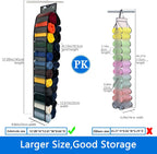 legging organizer, 24spacious pockets,closet organizers and storage,2024 NEW improved, leggings organizer for closet,Heavy Duty Hooks,legging storage,closet organizer,Grey/Black 1-pack