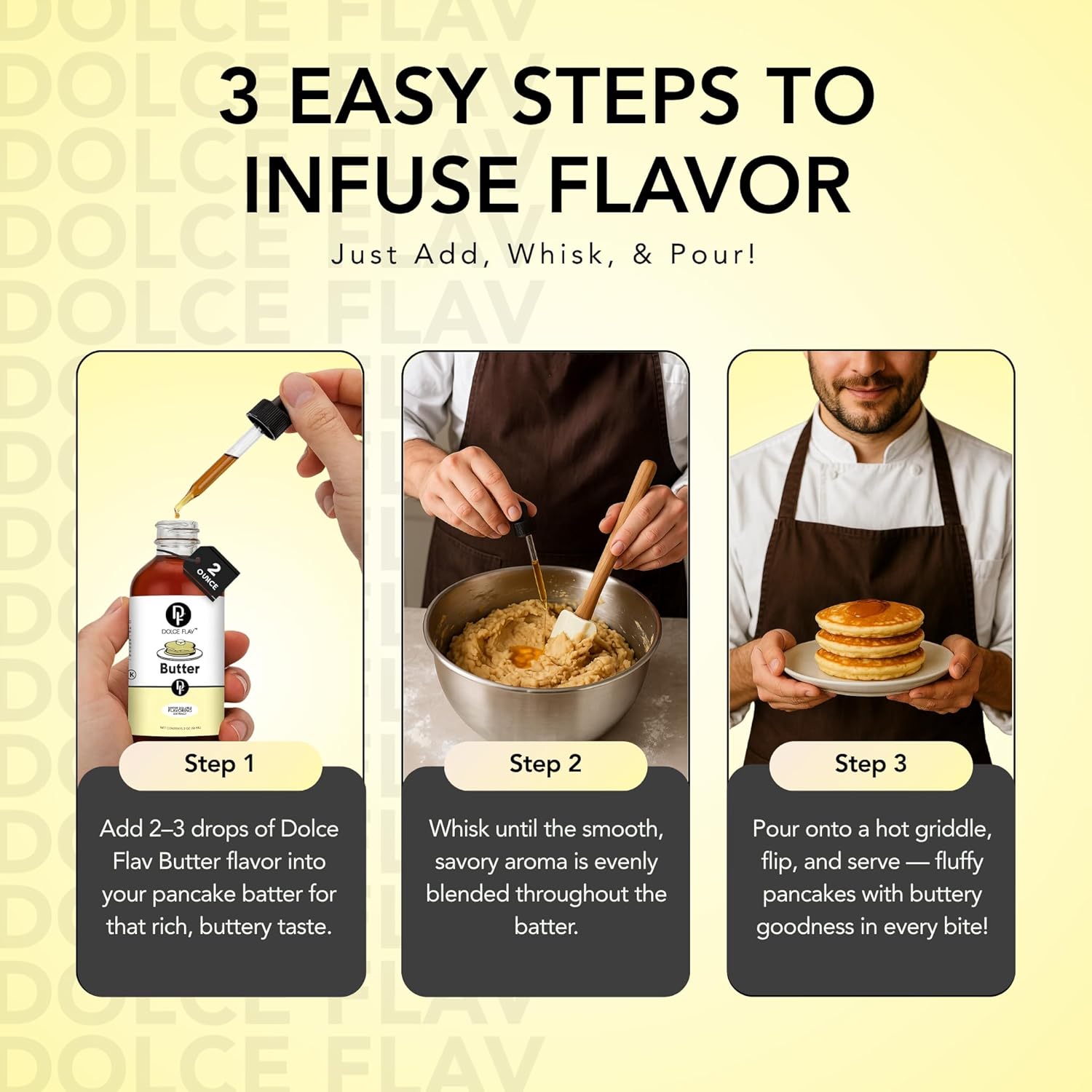 Dolce Flav Butter Extract – 2 Ounce Water-Soluble Kosher, Sugar-Free, Concentrated Imitation Butter Flavor for Baking, Cookies & Frostings, Includes Measured Dropper