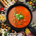 Artestia Swiss Fondue Set for Party - 2L Large Capacity Cheese Fondue Pot Melting Chocolate, Ceramic Fondue Pot, 6 Fondue Forks, Christmas, Wedding Gifts (Enchantment)