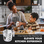 Chef Craft Select Plastic Measuring Cup, 4 Cup, Clear