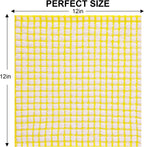 Kitinjoy Cotton 8 Pack Terry Kitchen Dish Cloths, 12 x 12 Inches Super Soft and Absorbent Dish Rags, Quick Drying Dish Towels for Washing Dishes, Yellow