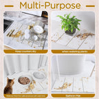 Stone Drying Mat for Kitchen Counter, White Italian Translucent Stone Dish Drying Mat-Diatomite Water Absorbing Drying Stone for Kitchen Counter Mat, Quick Dry Stone Mat Kitchen for Cups Bottles.