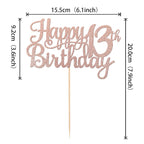 1 PCS Happy 13th Birthday Cake Topper Glitter Cheers to 13 Years Birthday Cake Pick Official Teenager 13 Fabulous Cake Decoration for Happy 13th Birthday Theme Party Decorations Supplies Rose Gold