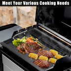 SafBbcue Full Size Griddle Inserts for Nexgrill 720-0896 720-0896B 720-0896C 720-0896E 720-0896CP 720-0898 720-0898A Flat Top Griddle for Homedepot Nexgrill 730-0898 730-0898A, Carbon Steel