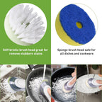 Soap Dispensing Dish Brush, 2 Dish Wand & 4 Brush Refills, Dish Scrub Brush with Soap Dispenser, Dish Soap Brush for Dishes, Pans, Sink, Pots