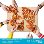 BIRDROCK HOME Pizza Stone for Oven and Grill | 15"x12" Rectangular Cordierite Baking Stone for Cooking, Bread, Pie, BBQ | Indoor - Outdoor | Grill, Smoker, Toaster Use | Ceramic Sheet for Crispy Crust