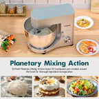 COOKLEE Stand Mixer, 9.5 Qt. 660W 10-Speed Electric Kitchen Mixer with Dishwasher-Safe Dough Hooks, Flat Beaters, Wire Whip & Pouring Shield Attachments for Most Home Cooks, Silver