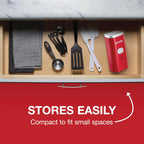 Proctor Silex Automatic Electric Can Opener, Hands Free Cordless Operation & USB Rechargeable, Self-Aligning, Cut Smooth Touch Lid Edges, Compact and Easy to Store, Red