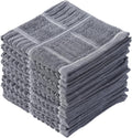 Glynniss Kitchen Dish Cloths for Washing Dishes, Cotton Dish Rags for Drying Cleaning, Pack of 8 Dishcloths (Grey, 12x12 inches)
