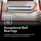 New Star Foodservice - Extra Heavy Duty Restaurant Aluminum Rolling Pin (15-Inch)