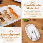Kassel Ceramic Serving Platter Set | 16”/14”/12” Oval Serving Trays for Entertaining at Parties and Weddings | Oven Safe XL Serving Trays for Tacos, Steak, and Cake