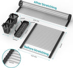 Extra Large Black Expandable Roll Up Dish Drying Rack Up to 22.8''with 2 Storage Baskets,Over The Sink Kitchen Rolling up Dish Drainer Dish Drying Rack in Sink, Foldable,Rollable,for Kitchen Dishes