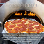 12 Inch Perforated Aluminum Pizza Peel with Handle - Lightweight and Easy to Use, Perfect for Homemade Pizza, Bread, and Pastries