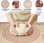 Zulay Kitchen Silicone Baking Mat Sheet - Reusable Silicone Baking Sheet - Easy & Convenient Nonstick Baking Supplies - Mats for Baking - Oven Safe - 16.5"x11.6" (Light Red)