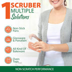 Peachy Clean Silicone Dish Sponge Scrubbers, Fresh Peach Scent, Non-Scratch, Odor-Resistant, Durable Dish Sponges for Kitchen