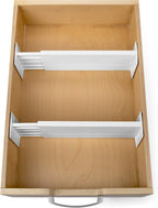 Dial Industries Adjustable Dresser Drawer Clothes Organizer Dividers, Set of 2, 4.5" Deep
