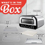 Gourmia Indoor Pizza Oven Air Fryer Toaster – 1800W Countertop Multi-Cooker with Pizza Stone, Digital Controls & 6 Presets – Bake, Toast, Broil, Dehydrate & More