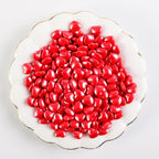 Kasvan Mixed Heart Shapes Sprinkles - Edible Candy Pearls 130g/4.58 Oz, Mix Size, Baking Cake Decorations, Ice Cream Toppings and Cookie Decorating, Wedding Party Chirstmas Supplies (Red)