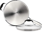 AVACRAFT 18/10 Tri-Ply Stainless Steel Saute Pan with Lid, Helper Handle, Induction & Stovetop, Versatile Stainless Steel Skillet, Cookware (3.5 Quarts)