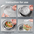 200 Pcs Sink Strainer Bags, Disposable Mesh Sink Filter Bag for Kitchen Sink, Filter Bag Sink Strainer Cover for Most Sizes of Floor Drain Kitchen Sink Bathroom (B-200PCS)