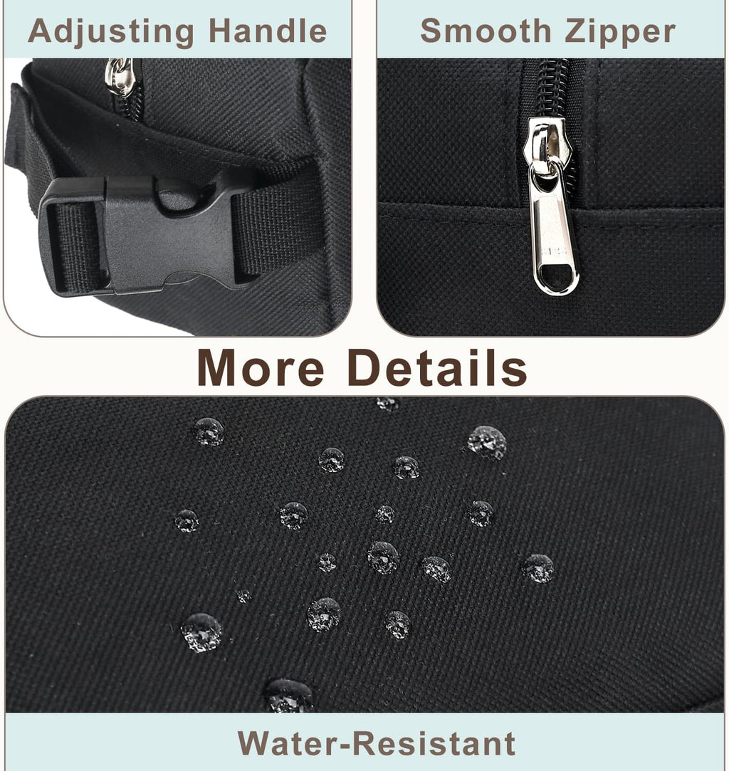 FlowFly Small Insulated Lunch box Portable Soft Bag Mini Cooler Thermal Meal Tote Kit with Buckle for Work, BlackWithBuckle