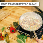 Splatter Screen for Cooking - Stainless Steel Grease Splatter Guard for Frying Pan, Ultra Fine Mesh Lids Set of 3(9.8", 11.4", 13")