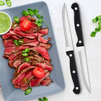 LIANYU 77-Piece Silverware Flatware Set for 12, Plus Steak Knives and Serving Utensils, Stainless Steel Flatware Cutlery Set, Eating Utensils Tableware with Scalloped Edge, Dishwasher Safe