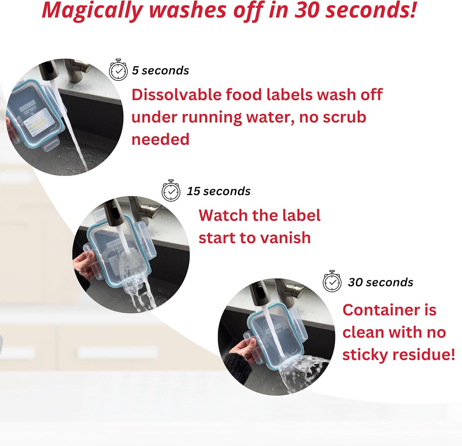 2x3 Dissolvable Food Labels, 1000 Label Stickers, Bottle Labels for Storage Bins, Sticker Labels for Food containers, (1000, Blue)