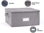 Covermates Keepsakes Dish Storage Box - Stackable, Reinforced Handles, China Storage, Graphite
