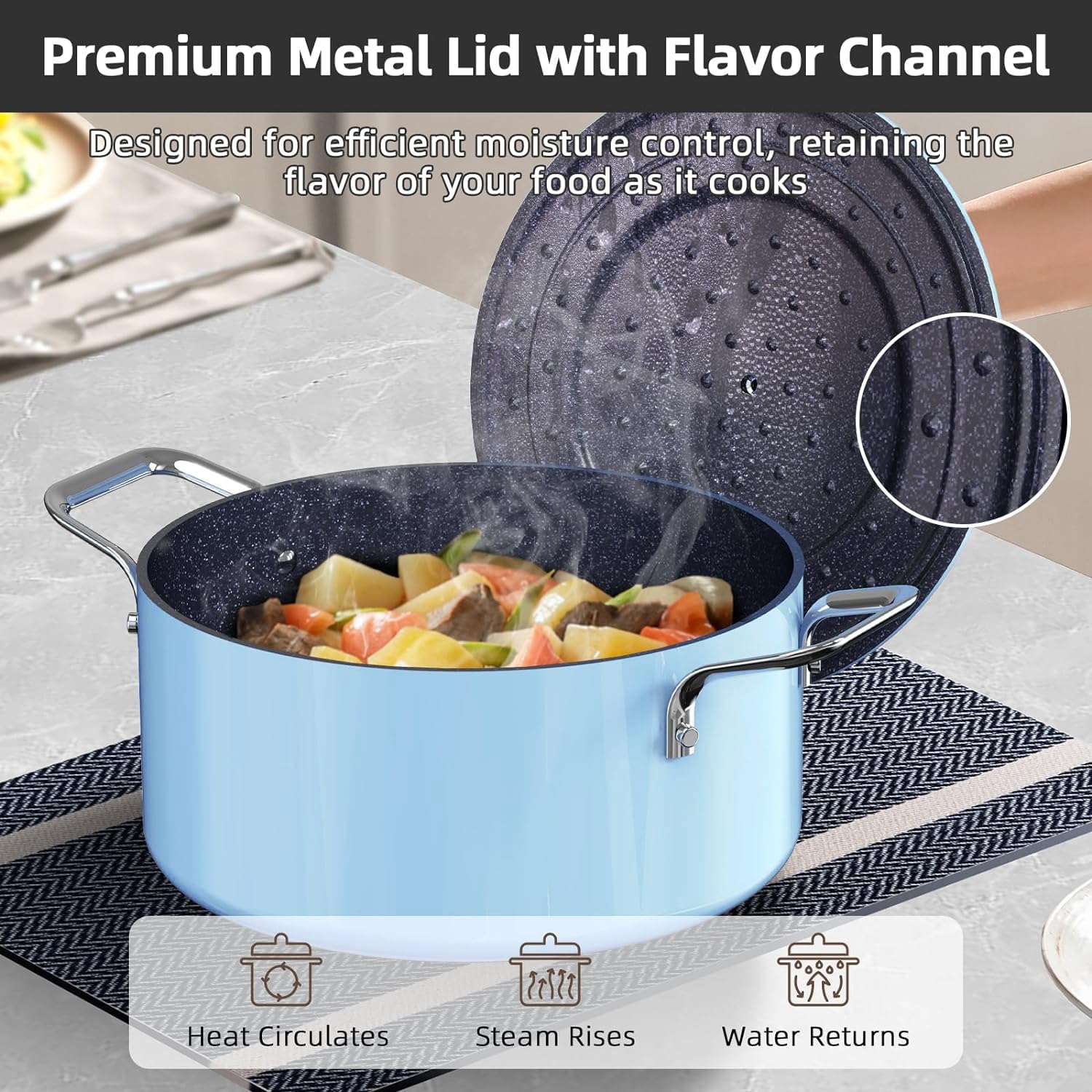 Nuwave Lux 13pc Forged Lightweight Cookware Set PFAS Free, Healthy G10 Duralon Ceramic Coating, Ultra Non-Stick, Stay-Cool Handles, Works on All Cooktops & Induction Ready