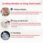 2x1 Dissolvable Food Labels, 250 Label Stickers, Bottle Labels for Storage Bins, Sticker Labels for Food containers, (250, Green)