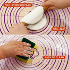 Baking Mat, 24" x36" Silicone Extra Large Non Stick Baking Sheet Mat with Measurement Non-slip Dough Rolling Mat,Reusable Food Grade Silicone Counter Mat for Making Cookies,Macarons,Bread and Pastry