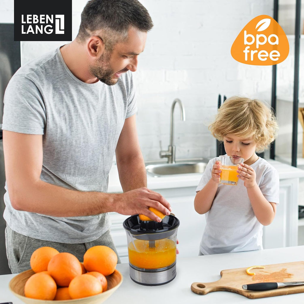 Electric Citrus juicer - 2 cones & BPA-free I High juice yield & Large Volume I 24oz Orange juicer squeezer I Esprimidoras electrico Exprimidor de limones y jugo naranjas for Juicers Machine
