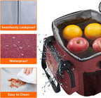 Lifewit Medium Lunch Bag Insulated Lunch Box Soft Cooler Cooling Tote for Adult Men Women, Burgundy 12-Can (9L)