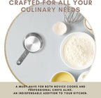 1/2 Cup Stainless Steel Measuring Cup | Sturdy Metal 125 ml | 125 cc | 4 oz | Single Cup for Wet and Dry Ingredients | Great for use as 1/2 Cup Dog Food Scoop - 4 PK