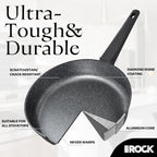 THE ROCK SOHO 9.5-Inch Non Stick Frying Pan – Nothing Sticks, Never Warps, Lasts Longer, Healthy Skillet with Heat-Resistant Handle, PFOA Free, Oven & Dishwasher Safe, Black