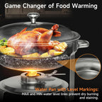 Chafing Dishes for Buffet, 4 Pack 5QT Round Stainless Steel Chafing Dish Set for Home Parties, Christmas Gatherings, Catering Events Complete Buffet Warmer Set (Silver 2)