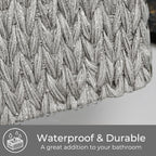 GRANNY SAYS Wicker Storage Baskets for Shelves, Waterproof Wicker Baskets for Organizing, Woven Basket for Shelves, Decorative Basket for Living Room, Grey